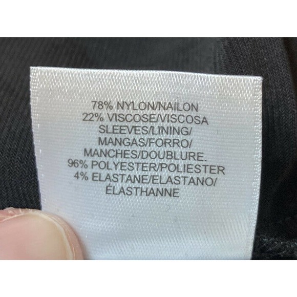 NWT ANN KLEIN Black Lace Long Sleeve Dress Size 6 - Picture 6 of 9